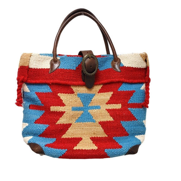 Ameri Leather Bags Ameri Tribal Southwestern Aztec Tote Bag Poshmark